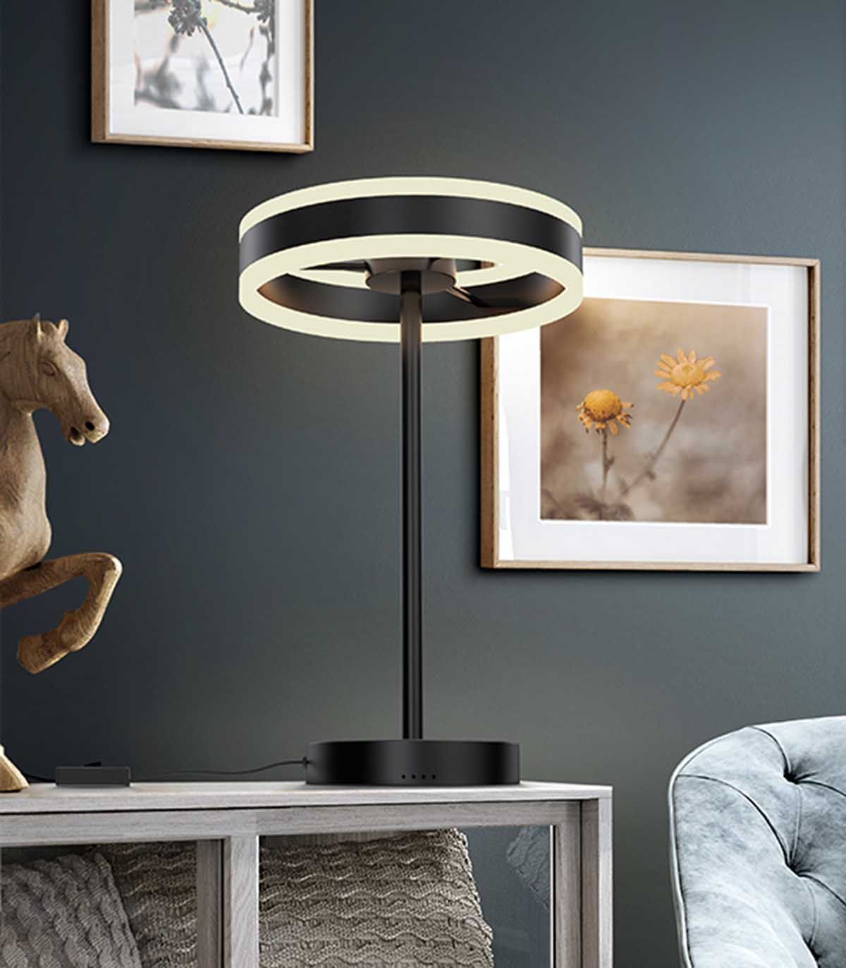 Lampe de chevet LED Boule en Bois • Livraison Offerte – LampesDeChevet