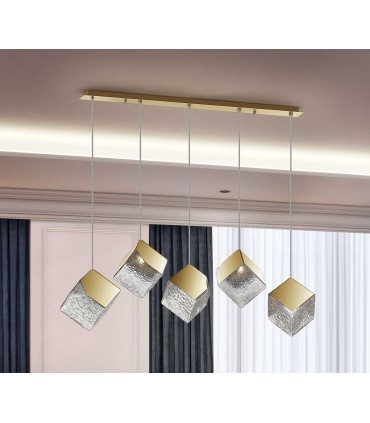 Suspension luminaire moderne PRISCILA doré linéale