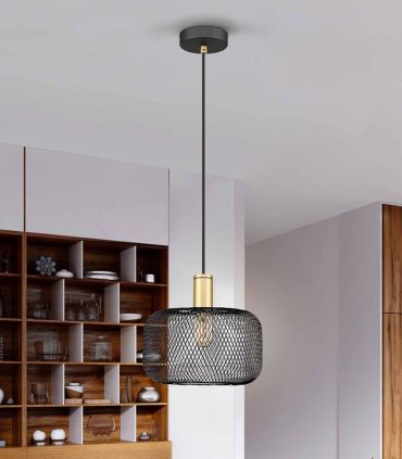 Suspension metallique de design OSIRIS noir